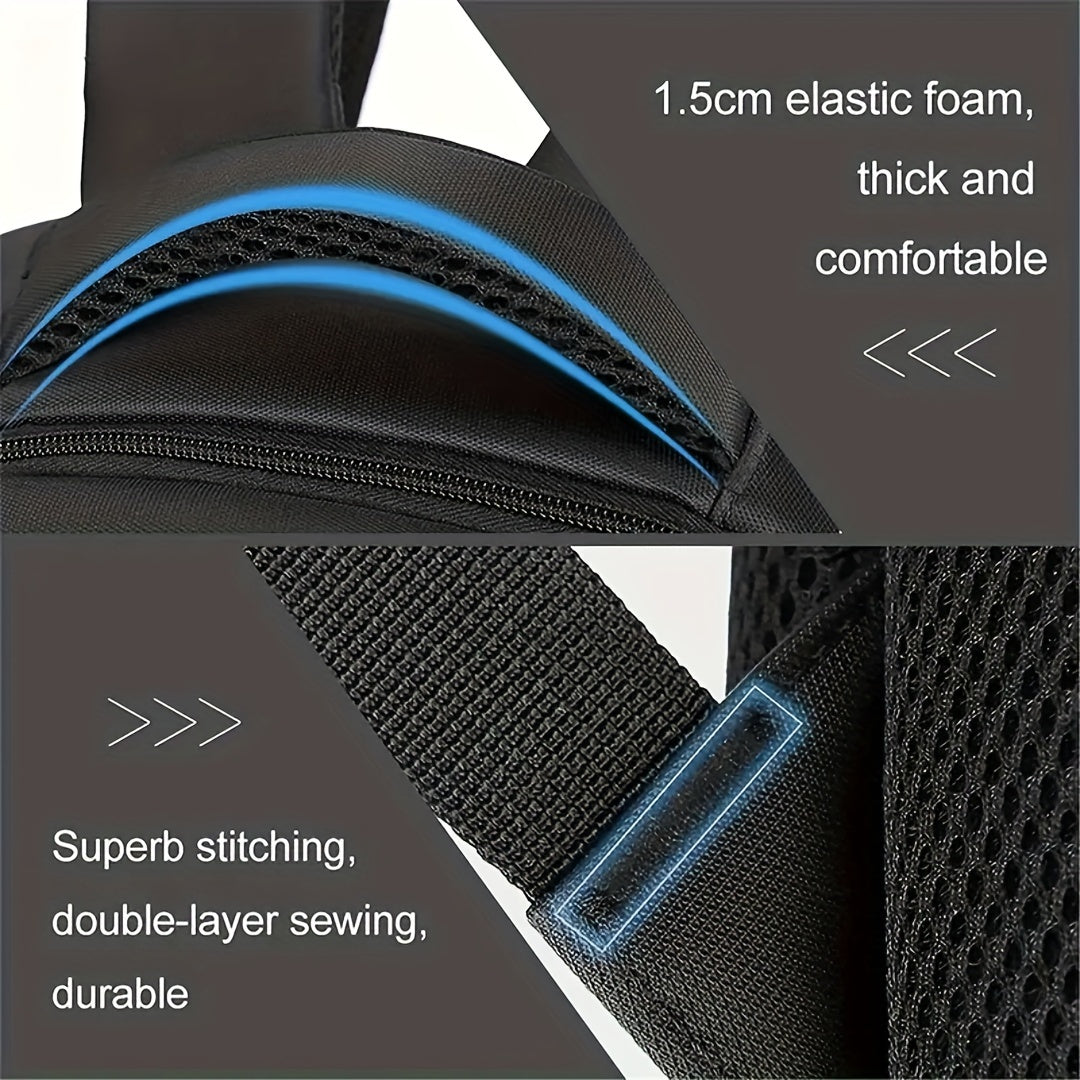 PS5 Console Backpack - Large Capacity Travel Case with Adjustable Straps, Durable Polyester Storage Bag for PlayStation 5 Console, Controllers, Headset & Accessories
