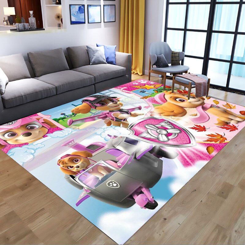  PAW Patrol Bathroom Carpet Anime Chase Marshall Flannel Rug Living Room Floor Mat Kitchen Bedroom Washable Non-slip Door Mats