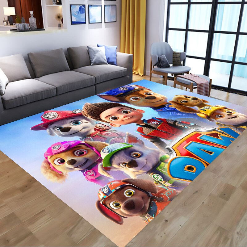 PAW Patrol Bathroom Carpet Anime Chase Marshall Flannel Rug Living Room Floor Mat Kitchen Bedroom Washable Non-slip Door Mats