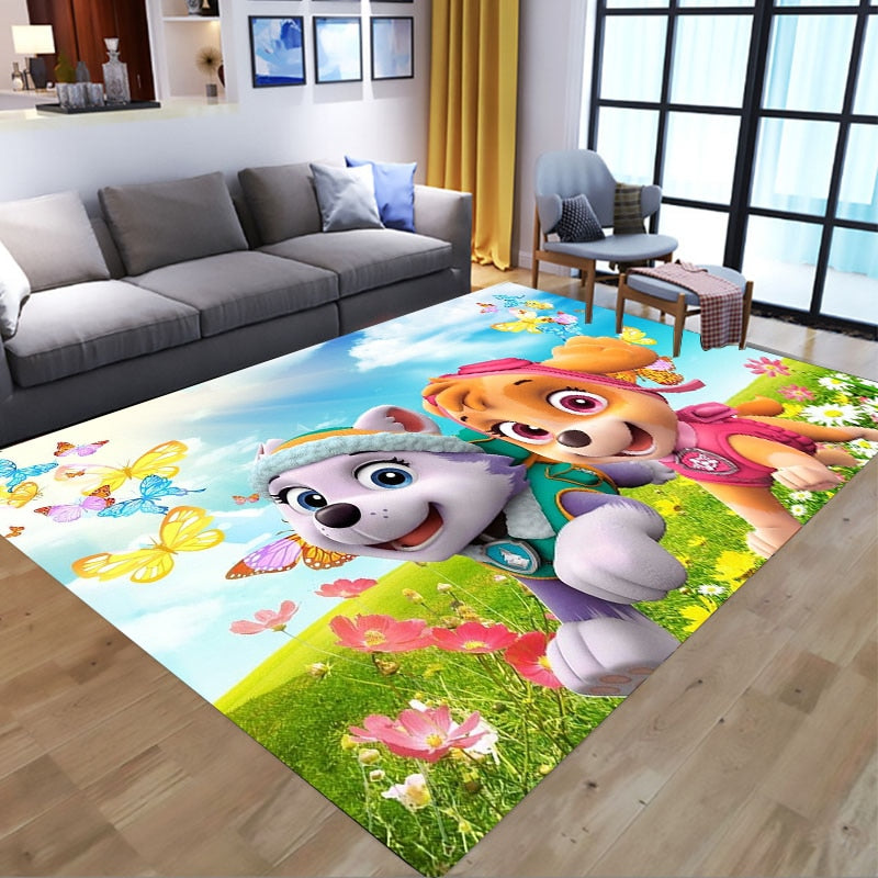  PAW Patrol Bathroom Carpet Anime Chase Marshall Flannel Rug Living Room Floor Mat Kitchen Bedroom Washable Non-slip Door Mats