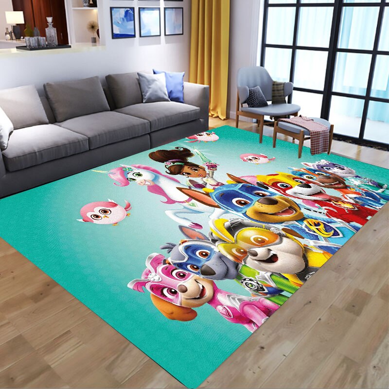 PAW Patrol Bathroom Carpet Anime Chase Marshall Flannel Rug Living Room Floor Mat Kitchen Bedroom Washable Non-slip Door Mats