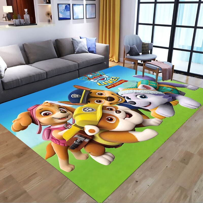 PAW Patrol Bathroom Carpet Anime Chase Marshall Flannel Rug Living Room Floor Mat Kitchen Bedroom Washable Non-slip Door Mats