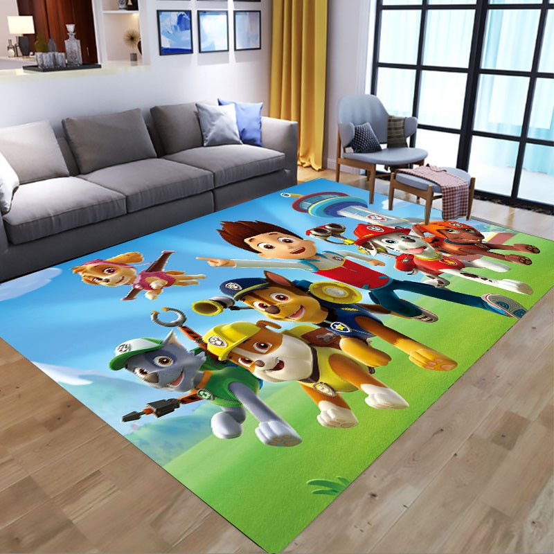  PAW Patrol Bathroom Carpet Anime Chase Marshall Flannel Rug Living Room Floor Mat Kitchen Bedroom Washable Non-slip Door Mats