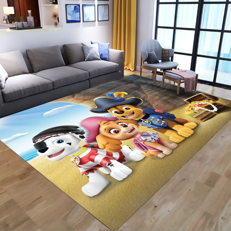 PAW Patrol Bathroom Carpet Anime Chase Marshall Flannel Rug Living Room Floor Mat Kitchen Bedroom Washable Non-slip Door Mats