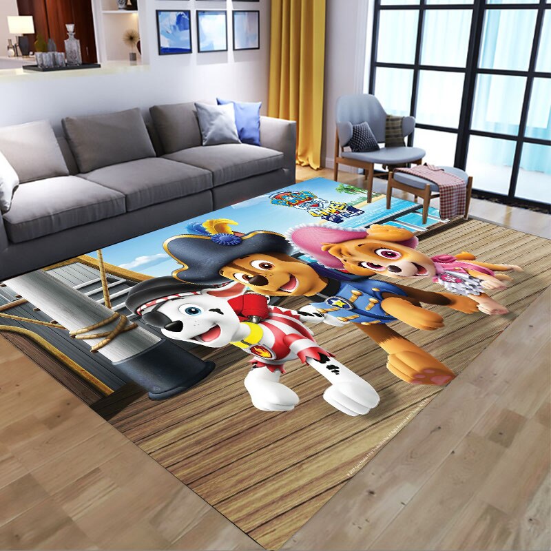  PAW Patrol Bathroom Carpet Anime Chase Marshall Flannel Rug Living Room Floor Mat Kitchen Bedroom Washable Non-slip Door Mats