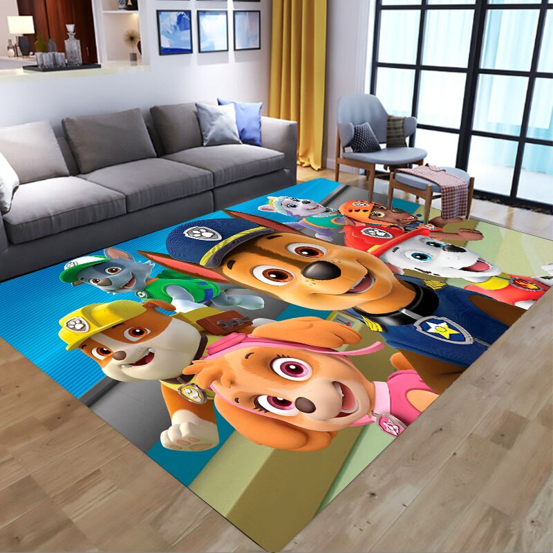  PAW Patrol Bathroom Carpet Anime Chase Marshall Flannel Rug Living Room Floor Mat Kitchen Bedroom Washable Non-slip Door Mats