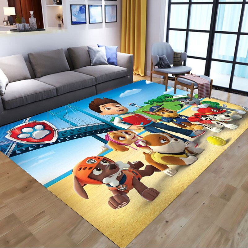  PAW Patrol Bathroom Carpet Anime Chase Marshall Flannel Rug Living Room Floor Mat Kitchen Bedroom Washable Non-slip Door Mats