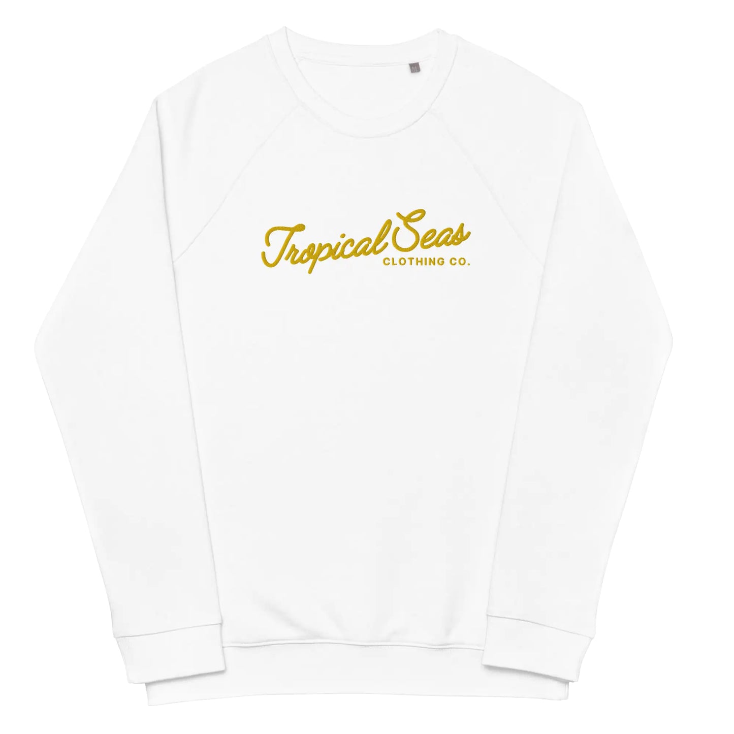 Embroidered Tropical Seas Organic Raglan Sweatshirt