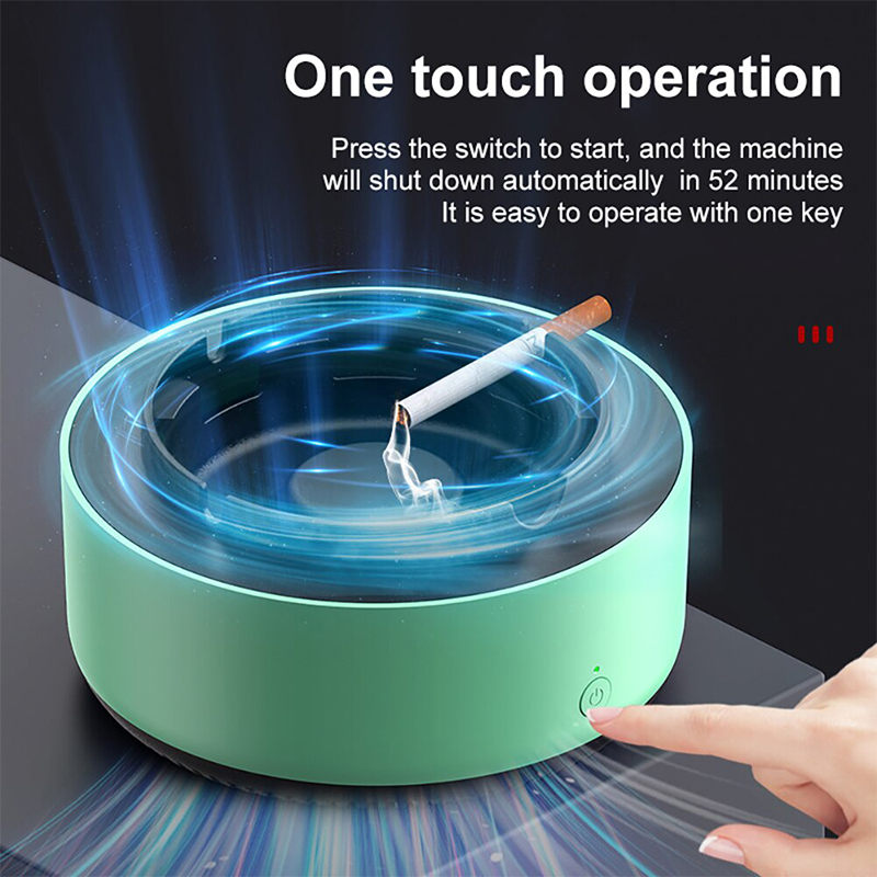 Electronic Smart Ashtray With Air Purifying Ability