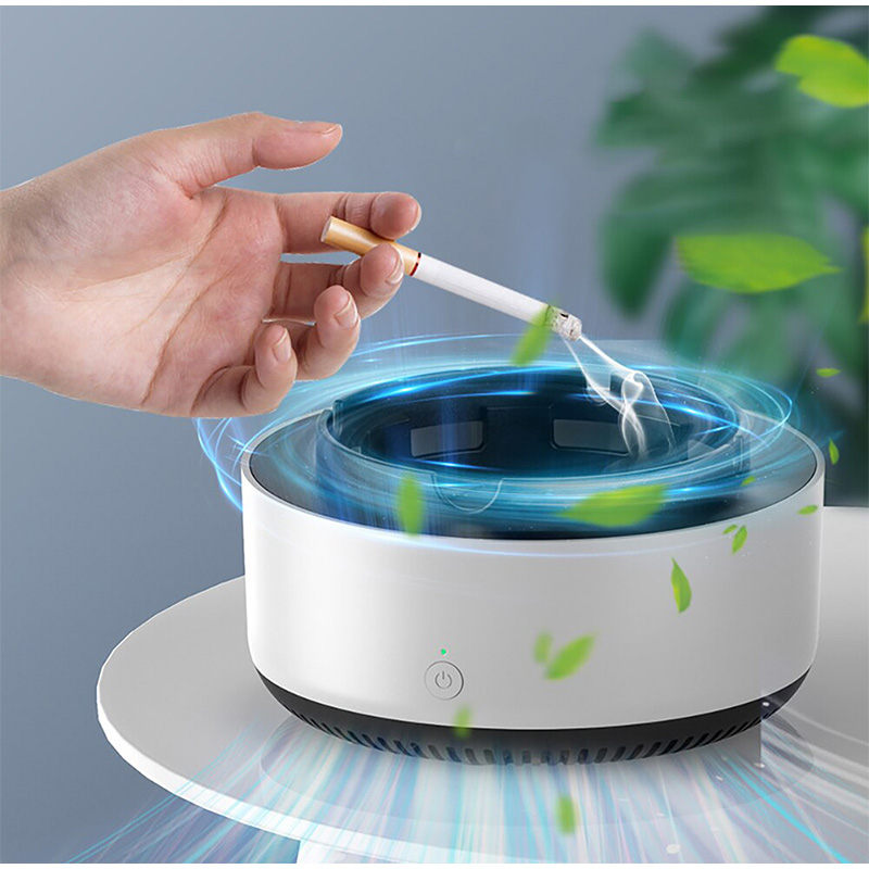 Electronic Smart Ashtray With Air Purifying Ability