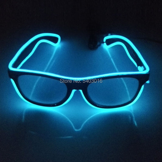 Hot Sales 10 Lighting Colors Select LED Flashing Glasses EL Wire Sunglasses Glowing Party Supplies Novelty Lighting Glow Glasses