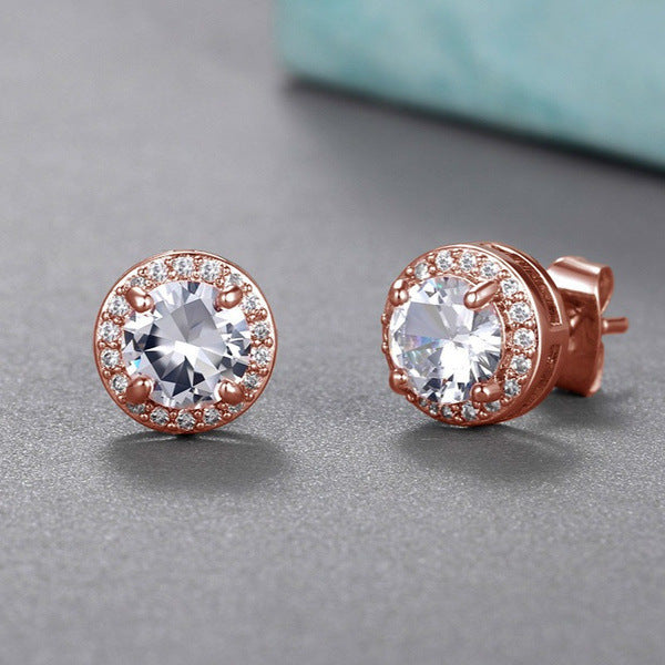  Ladies Fashion Zircon Earrings