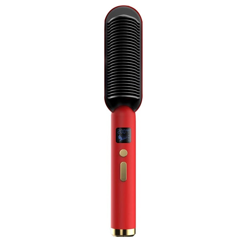 Heating Electric Curling Stick Hair Straightening Comb Multi-functional Hair Straightening Curler Negative Ion Wet And Dry Dual-use Straight Hair Comb